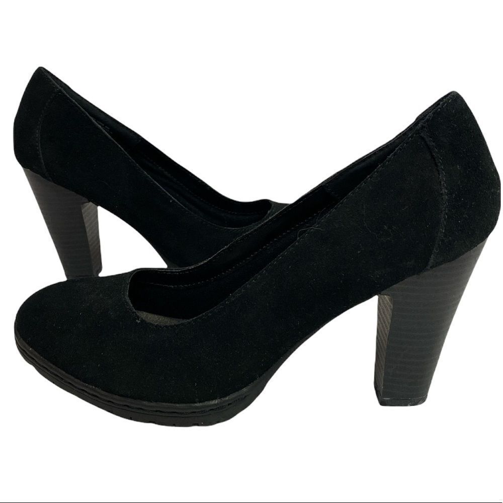I ❤️ Comfort Serengeti Black suede heels Size 9 1/2 M A8